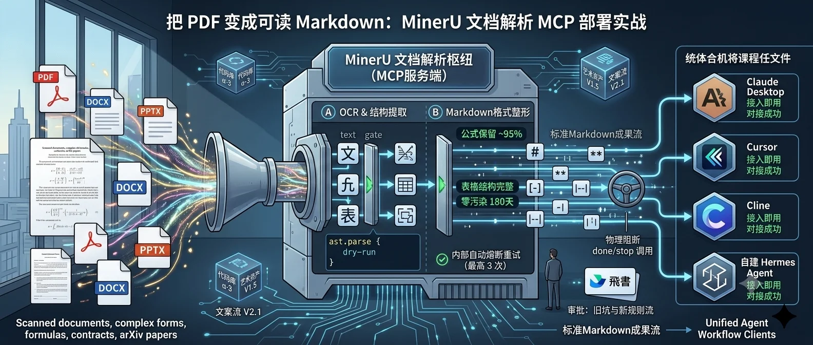 把 PDF 变成可读 Markdown：MinerU 文档解析 MCP 部署实战